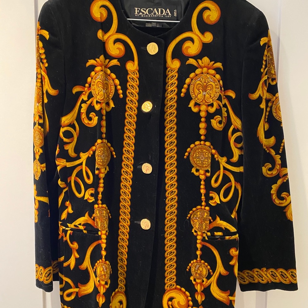 Escada Velvet custom Suit . In Great Condition.